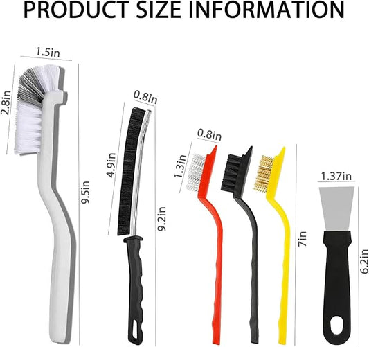 12Pcs Crevice Cleaning Brush Set,Hard Bristle Cleaning Supplies for Kitchen, Bathroom, Corner, Grout, Sink, Cup, Teapot, Bottle, Blender