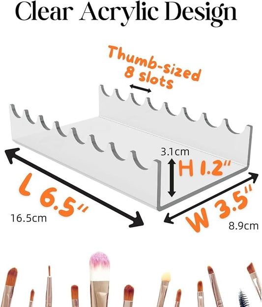 Makeup Brush Dryer, Makeup Brush Stand, Multipurpose Holder with Drying Rack, Reusable Display Tray with Organizer Design, Desktop Organizer, Drying Station for Paint Pen Eyeliner Eyebrow Liner