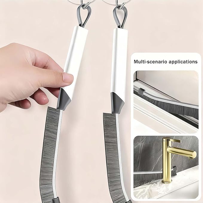 Crevice Cleaning Brush Set - 9 Pcs, Multi-Purpose Hard Bristle Brushes for Deep Cleaning Kitchen, Bathroom, Grout, Sink, Cup, Teapot, Bottle, Blender, Corners, Tight Spaces & More