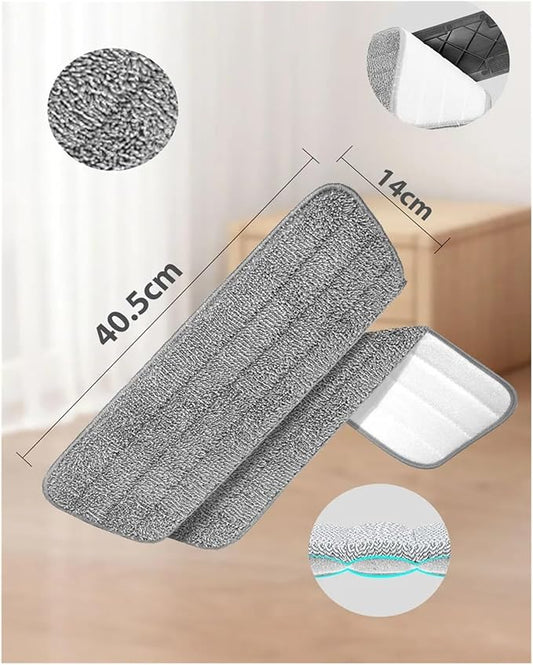 Microfiber Spray Mop 6pcs Replacement Pads,Compatible for Floor Cleaning Mops Heads Washable Reusable Flat Refills