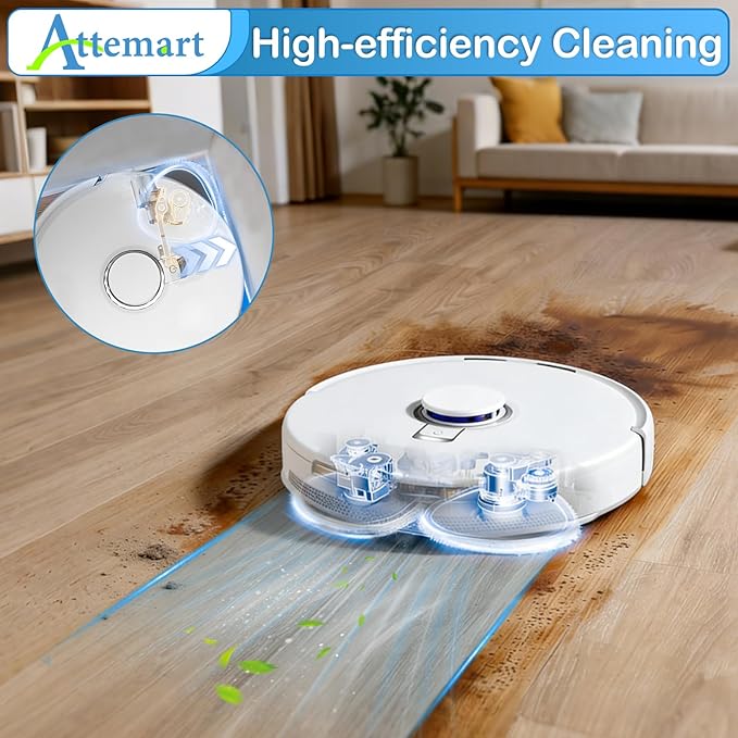 8 Pcs Z10 Mop Pads Compatible with Narwal Freo Pro/Z10 Ultra/X10 Pro/X Ultra/Z Ultra/J3/J4 Robot Vacuum Cleaner, Microfiber Washable Reusable Mopping Pads White