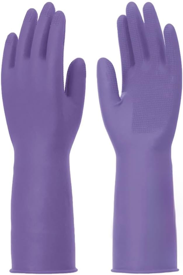 Rubber Gloves for Dishwashing & Household Odor-Free, Comfortable Fit, Reusable, Non-Slip Made in Korea (5 Pairs)
