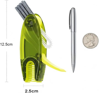 4 in 1 Cup Lid Gap Cleaning Brush Set 3 Pcs - Multifunctional Bottle Cleaning Brush Portable Silicone Cup Lid Cleaner | Tools for Home Kitchen and Travel