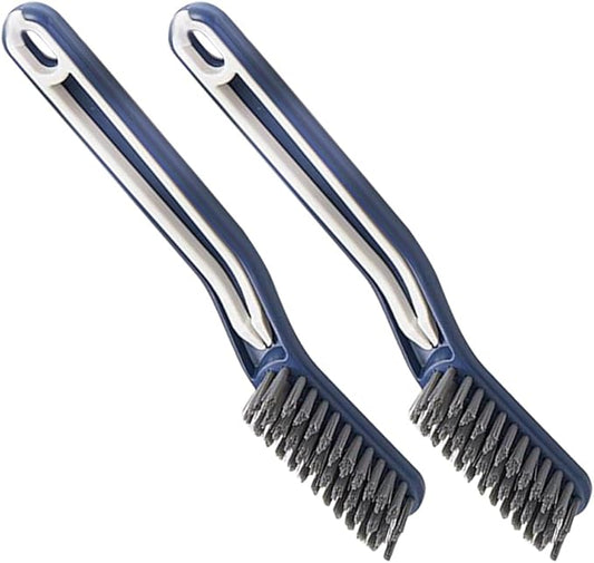 ERINGOGO Crevice Cleaning Brush Set 2pcs Stiff Bristles Long Handle Scrub Brush for Bathroom Floor Wall Corners Window Track Household Cleaning Tools