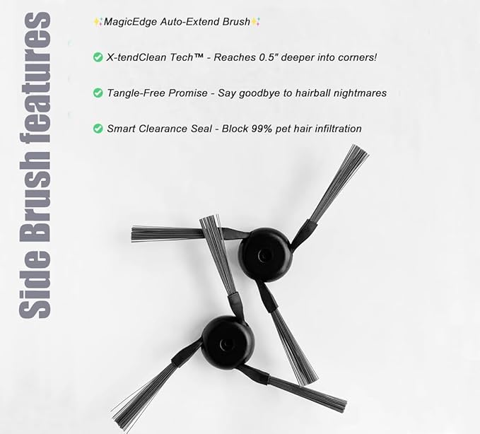 Dreame X50 Ultra Replacement Parts Accessories for Dreame X50 Ultra Complete L50 Ultra X50 Master L40s Pro Ultra MOVA V50 Mop Pads X6 Dust Bags X4; HEPA Filter X4; Main Brushes X2; Side Brushes X4