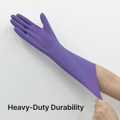 Rubber Gloves for Dishwashing & Household Odor-Free, Comfortable Fit, Reusable, Non-Slip Made in Korea (5 Pairs)