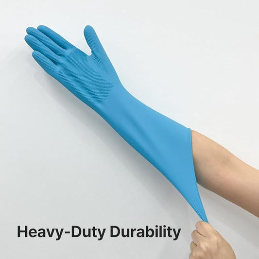 Rubber Gloves for Dishwashing & Household Odor-Free, Comfortable Fit, Reusable, Non-Slip Made in Korea (5 Pairs)