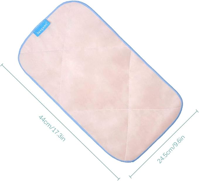 KEEPOW Microfiber Mop Refills Compatible with MR.SIGA Professional Microfiber Mop, 5 Pack Reusable Flat Mop Refills for Hardwood, Laminate, Tile Floor Cleaning, Size: 44cm X 24cm