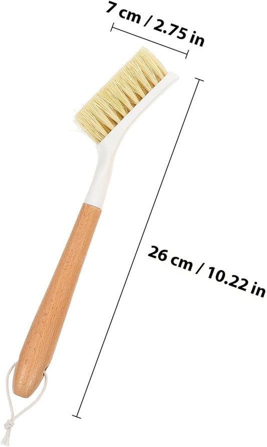 Multi-use Kitchen Dish Brush Set 2pcs with Wood Handle Tampico Bristle Pot Scrubber for Household Cleaning Portable Dish Brush and Pans