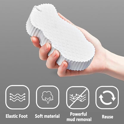 Magic Exfoliating Bath Sponge, Upgraded Magic Exfoliating Body Scrubber, 3D Super Soft Bath Shower Sponge for Body Removes Dead Skin (2PCS)