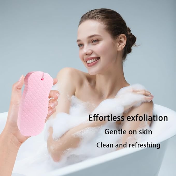 4PCS Magic Exfoliating Bath Sponge Set, 3D Super Soft Body Scrubber, Reusable Exfoliating Shower Sponge for Dead Skin Removal, Suitable for All Skin Types (4 Colors)