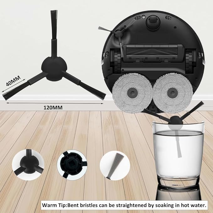 Accessories for Dreame L10s Ultra Heat and Gen 2 ONLY X30 Ultra Mova E30 mops/Wipes X6; dust Bag X4; Filter HEPA X4; Main Brushes X2; Side Brushes X4 Spare Parts