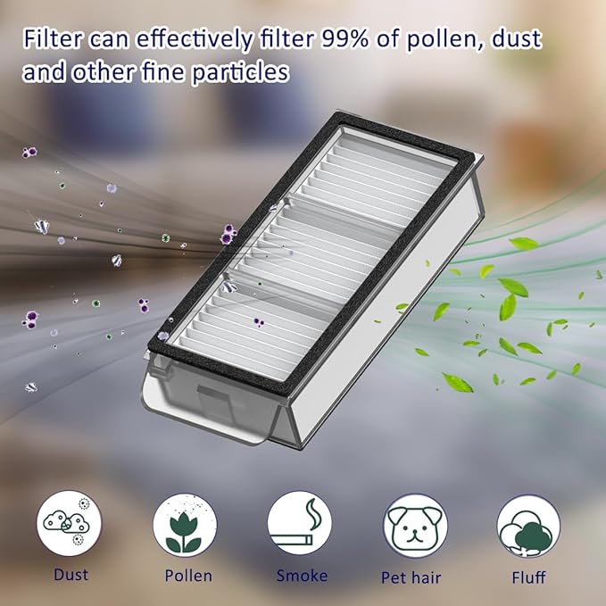 Dreame X50 Ultra Replacement Parts Accessories for Dreame X50 Ultra Complete L50 Ultra X50 Master L40s Pro Ultra MOVA V50 Mop Pads X6 Dust Bags X4; HEPA Filter X4; Main Brushes X2; Side Brushes X4