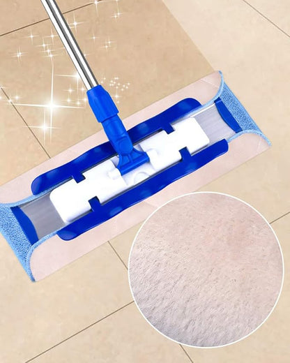 KEEPOW Microfiber Mop Refills Compatible with MR.SIGA Professional Microfiber Mop, 5 Pack Reusable Flat Mop Refills for Hardwood, Laminate, Tile Floor Cleaning, Size: 44cm X 24cm