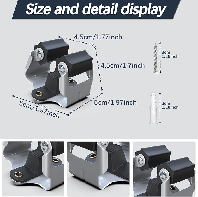 3-H Mop and Broom Holder Big Size Hanging 1 KG Extra,15 Pack Broom Hanger Wall Mount for Hanging and Organizing Shove Rake Yard Tools in Shed Kitchen Laundry Room Bathroom Garden(Black)