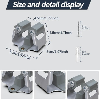 3-H Mop and Broom Holder Wall Mount,Mop Hanger 15 Pack for Organizing Yard Tool,Rake Handle up to 1.38Inch