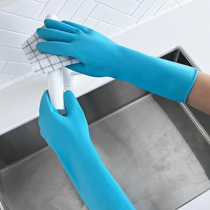 Rubber Gloves for Dishwashing & Household Odor-Free, Comfortable Fit, Reusable, Non-Slip Made in Korea (5 Pairs)