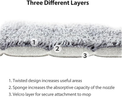 Microfiber Spray Mop 6pcs Replacement Pads，Compatible for Floor Cleaning Mops Heads Washable Reusable Flat Refills