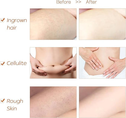 ICANdOIT Dry Brushing Body Brush-Stiff Sisal Bristles Dry Skin Brush,Exfoliating Massage Brush for Cellulite and Lymphatic,Improve Circulation,Stop Ingrown Hairs,Reduce Acne,Soften Skin