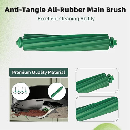 25 Pcs Accessories Kit for iRobot Roomba Plus 405 Combo/505 Combo Robot Vacuum Cleaner, Replacement Parts include 2 Main Brushes, 6 Side Brushes, 6 Dust Bags, 6 Mop Pads, 4 Filters and 1 Cleaning Tool