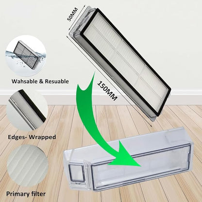 Accessories for Dreame L10s Pro Ultra, L10 Prime L10s Pro Gen 2 L10s Plus Wiping Pads X6 ; Filters X4 ; Main Brushes X2 ;Side Brushes X4 Spare Parts