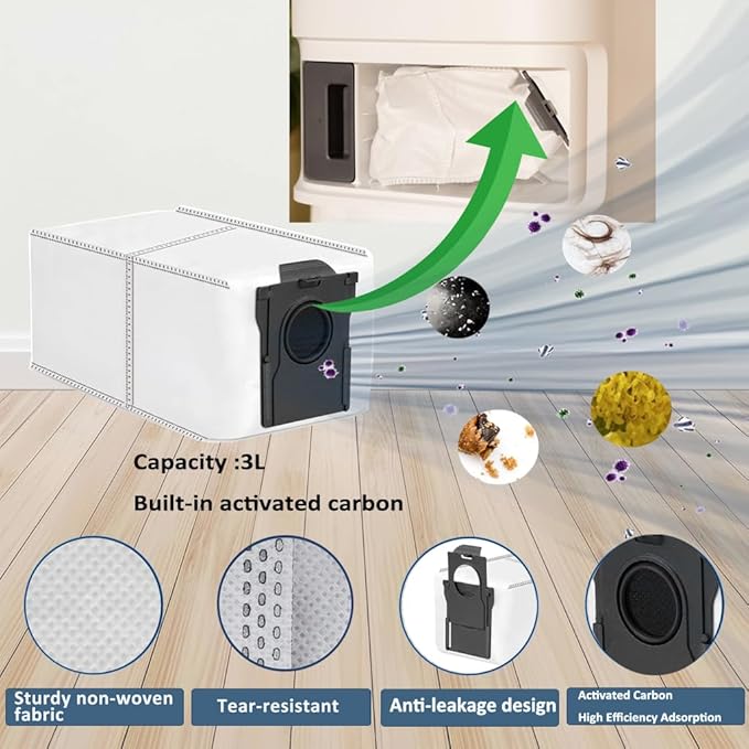 Accessories for Dreame L10s Ultra Heat and Gen 2 ONLY X30 Ultra Mova E30 mops/Wipes X6; dust Bag X4; Filter HEPA X4; Main Brushes X2; Side Brushes X4 Spare Parts