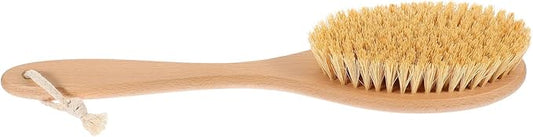 Long Handle Sisal Wood Body Scrubber for Shower Ergonomic Back Brush with Sturdy Bristles for Exfoliating and Deep Cleansing Bath Brush for Relaxing Neck and Shoulder Use