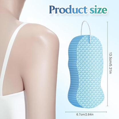Exfoliating Bath Sponge, 2026 New Super Soft Exfoliating Bath Sponge Set, Exfoliate Body Scrubber Skin Friendly & Reusable for Adults Women and Men (4Pcs)