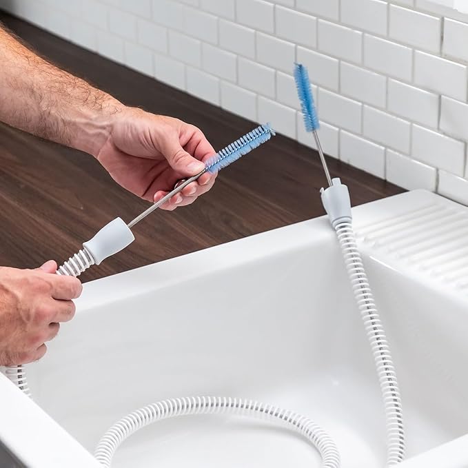 Cleaning Brush Set - Flexible Long and Short Brushes for Cleaning, Soft Bristles, for Tubes and Hard-to-Reach Places