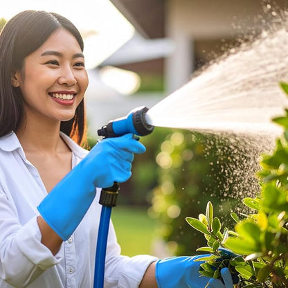 Rubber Gloves for Dishwashing & Household Odor-Free, Comfortable Fit, Reusable, Non-Slip Made in Korea (5 Pairs)
