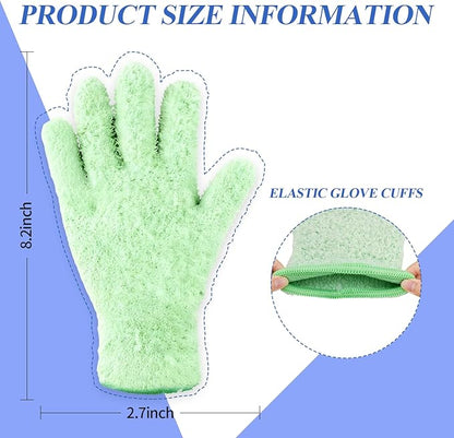 Microfiber Gloves,Microfiber Dusting Gloves for Plants and House Cleaning, Reusable Cleaning Gloves