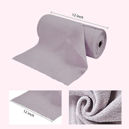 & PLUSH Microfiber Cleaning Cloth Roll - 100 Pack, Tear Away Microfiber Towels, 12" x 12", Reusable, Washable, Streak Free, Ultra Absorbent Dish Rags for Car, Home, Garage or Shop (Grey)