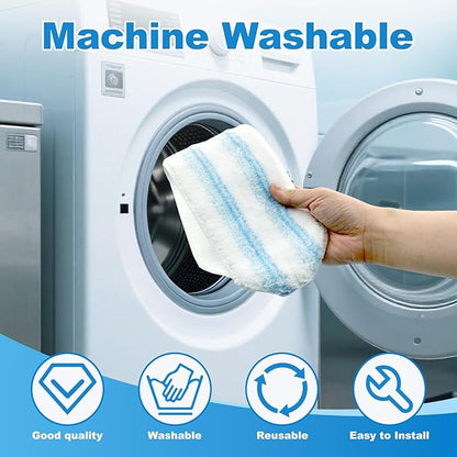 3PCS Replacement Mop Pads for O-Cedar H2prO Flat Mop System, ,Microfiber Mop Pad Easy Clean For All Hard Floors,Reusable & Machine Washable