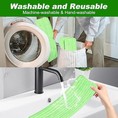 Replacement Microfiber Mop Pads Commercial: 10 Pack for Rubbermaid Commercial 18-Inch Mop, Wet & Dry Commercial Cleaning Refills Reusable for for All Flat Floors