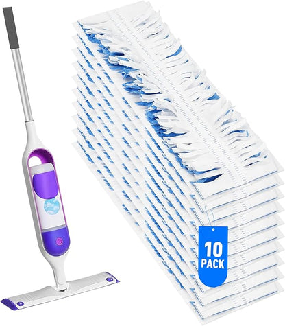 10 Count Swiffer Wet Pad Refills for Swiffer Power Mop Multi-Surface Cleaning, Made from Eco-Friendly Plant Fiber for Effective Cleaning