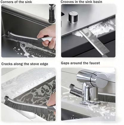 Crevice Cleaning Brush Set - 9 Pcs, Multi-Purpose Hard Bristle Brushes for Deep Cleaning Kitchen, Bathroom, Grout, Sink, Cup, Teapot, Bottle, Blender, Corners, Tight Spaces & More