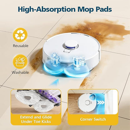 25-Pack Freo Z10 Replacement Parts Accessories for Narwal Freo Z10 / Freo Z10 Ultra Vacuum Cleaner, Include 2 Roller Brushes, 6 Side Brushes, 4 Filters, 6 Mop Pads, 6 Dust Bags and 1 Cleaning Brush