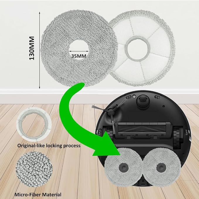 Accessories for Dreame L10s Ultra Heat and Gen 2 ONLY X30 Ultra Mova E30 mops/Wipes X6; dust Bag X4; Filter HEPA X4; Main Brushes X2; Side Brushes X4 Spare Parts