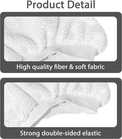 Reusable Steam Mop Pads Set, 5 Pack Steam Mop Pads & 5 Universal Microfiber Cloths, Compatible with KGHKGH, Sprobil, Rvwsx Steam Mops or Cleaners, Washable Replacement Pads for Floor Cleaning