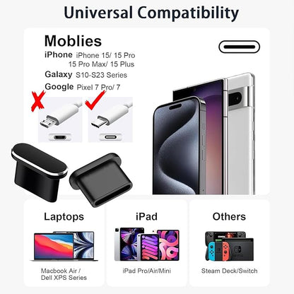 Mobile Fhone Speaker Metal Dust Mesh for iPhone 17, TypeC Charging Port Dust Plug, USB C Cleaning Brush Cleaning Tool Set for iPhone 1615 Series