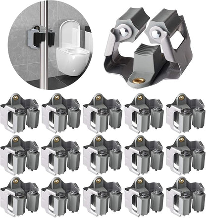 3-H Mop and Broom Holder Wall Mount,Mop Hanger 15 Pack for Organizing Yard Tool,Rake Handle up to 1.38Inch