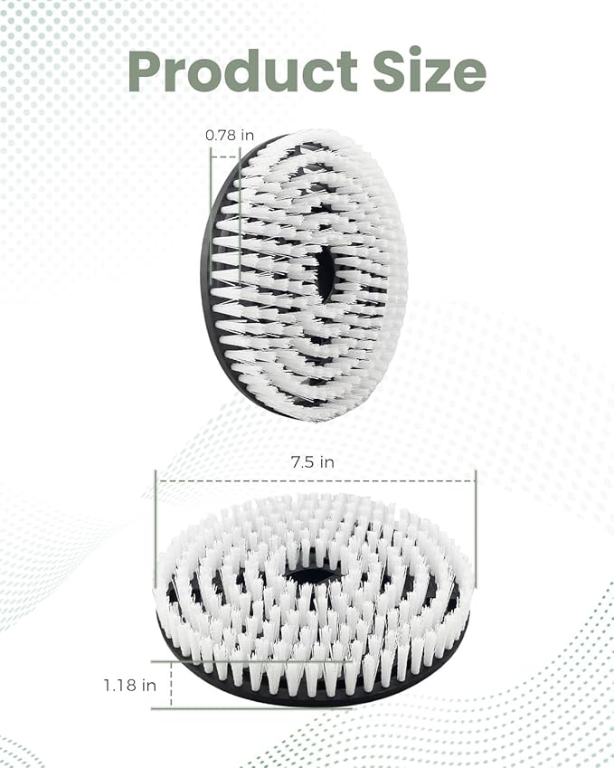 Steam Mop Replacement Brush Head and Scrub White Fit for Shark Steam Mop S7000 S7001 Series Deep Cleaning, 4Pcs