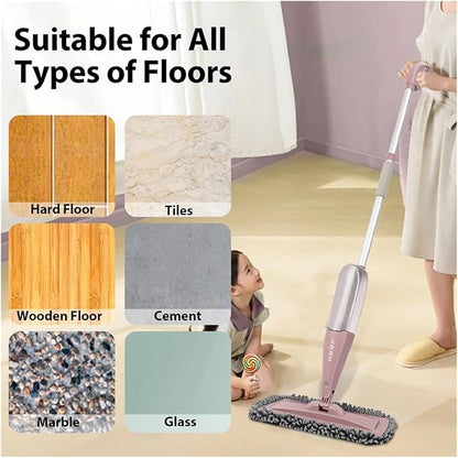 Microfiber Spray Mop 6pcs Replacement Pads，Compatible for Floor Cleaning Mops Heads Washable Reusable Flat Refills