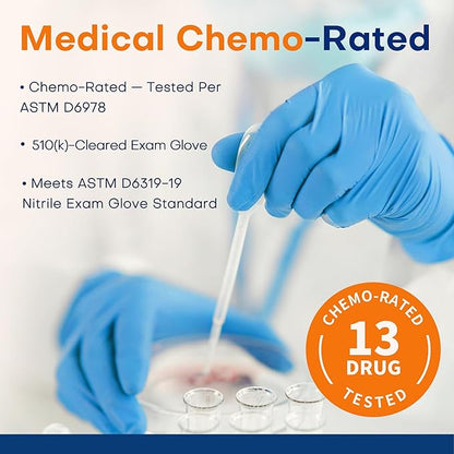 Medical Soft Max™ Nitrile Exam Gloves, 1000 Pcs Latex-Free Powder-Free Food Safe Clean Cooking Disposable Glove Blue