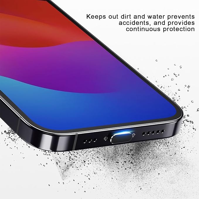 Mobile Phone Speaker Metal Dust Mesh, Charging Port dust Plug, Cleaning Brush Cleaning Tool Set for iPhone 14 13 12 11 X XS XR 8 7 SE Series (Lightning)