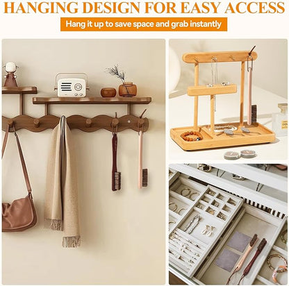 Horsehair Silver Cleaning Brush Set - 2PCS Premium Detailing Brush & Polishing Cloth for Silverware, Jewelry, Plateware & Sterling Silver