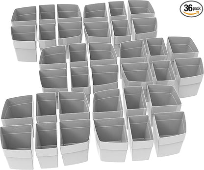 Storex Sorting Cups for Large Craft Caddy (Sold Separately), 36-Pack, Gray (00980A06C)
