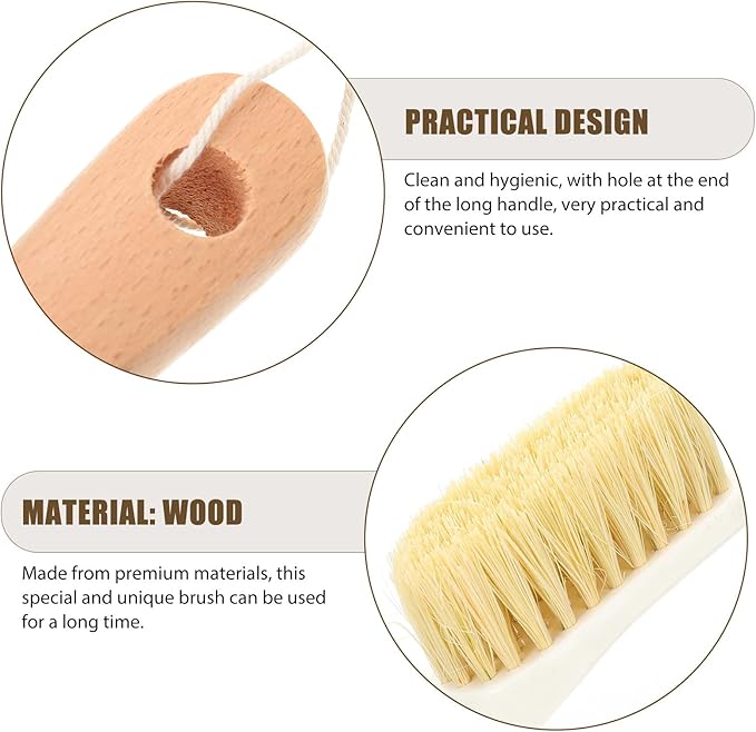 Multi-use Kitchen Dish Brush Set 2pcs with Wood Handle Tampico Bristle Pot Scrubber for Household Cleaning Portable Dish Brush and Pans