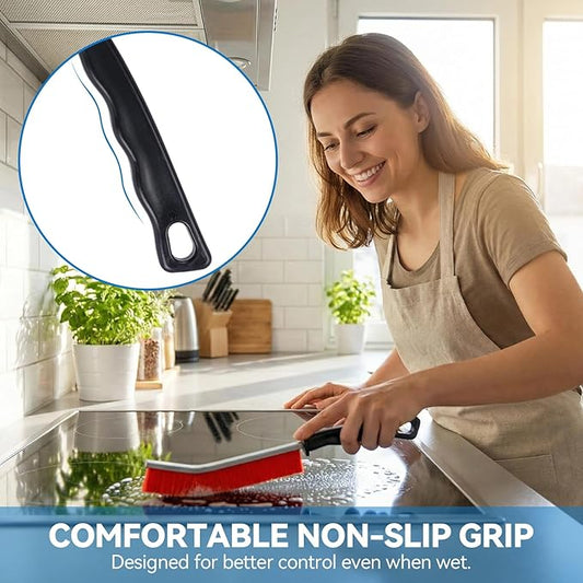 Crevice Cleaning Brush Set, 5-Pack Detail Brushes for Tight Spaces, Window Tracks, Gaps, Bathroom & Toilet, Strong Bristle Narrow Crevice Scrub Brushes for Home Cleaning