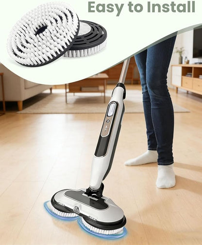 Steam Mop Replacement Brush Head and Scrub White Fit for Shark Steam Mop S7000 S7001 Series Deep Cleaning, 4Pcs